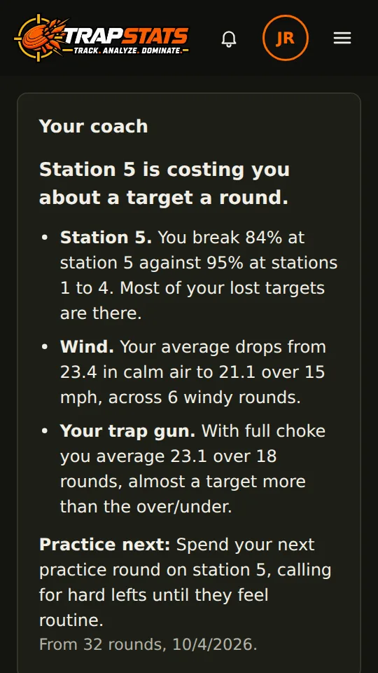 The Shooter Pro coach: station 5 is costing you about a target a round, with what to practice next